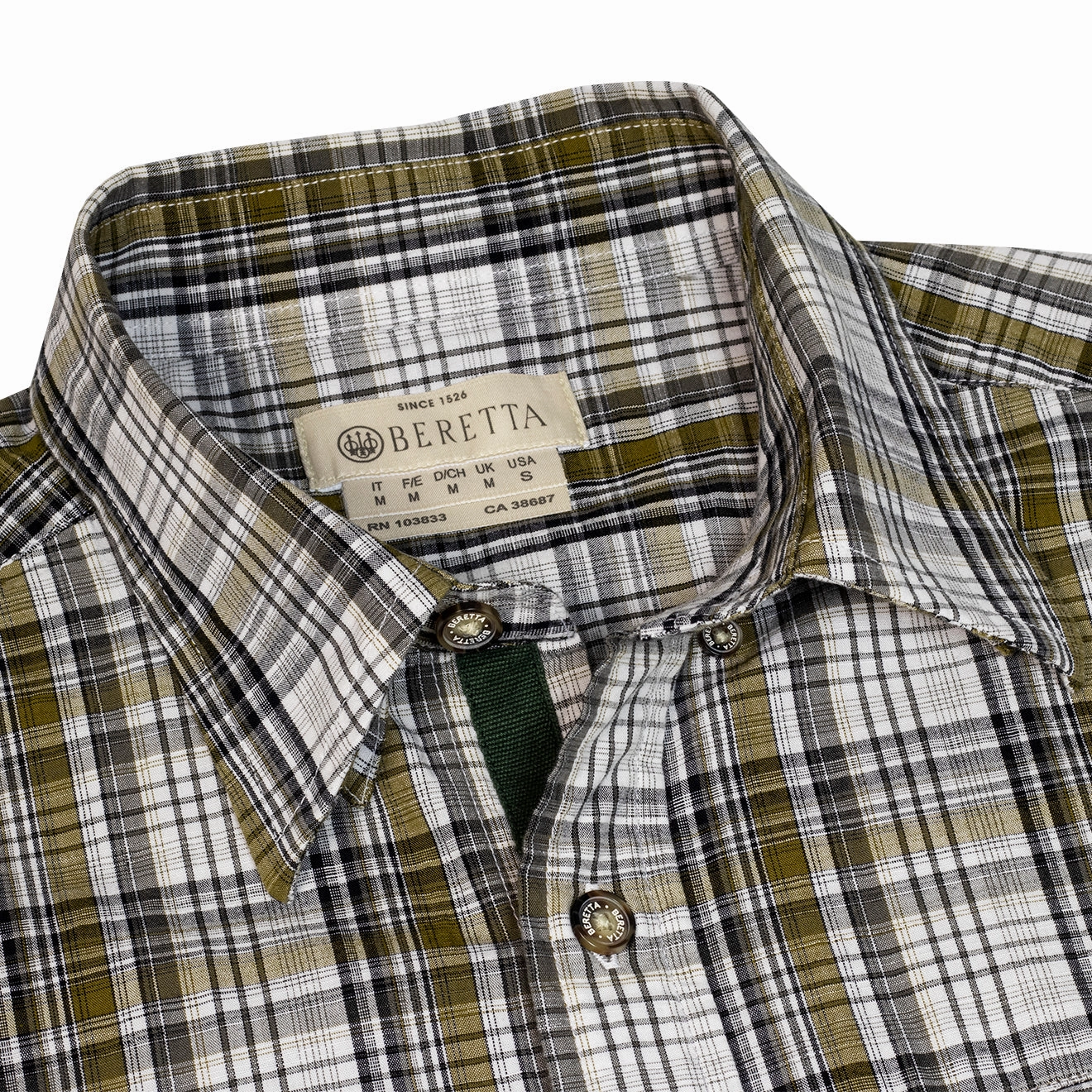 Beretta Ss Trail Shirt White / Black / Brown Check Limited Edition Offer Mega Hot Offer
