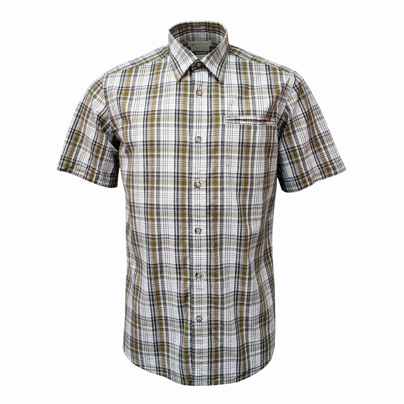 Beretta Ss Trail Shirt White / Black / Brown Check Flash Discount Today Clearance Steal Today