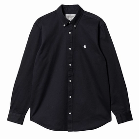 Carhartt Wip L/S Madison Shirt Dark Navy / White Big Clearance Event Online Deal Frenzy