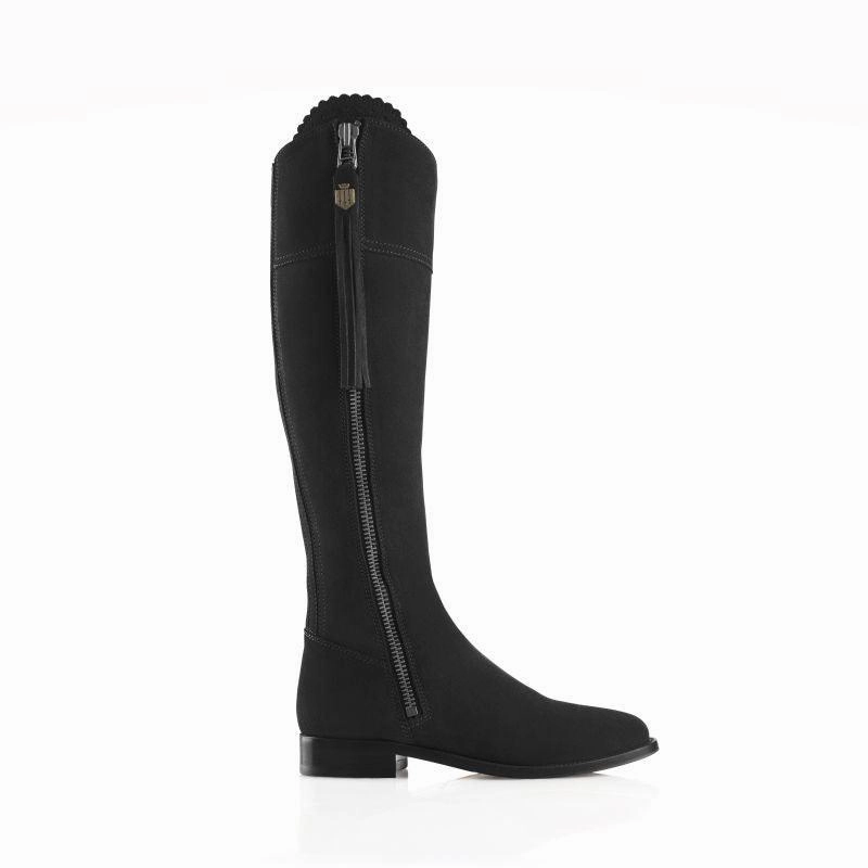 Fairfax & Favor Regina Ladies Suede Boot - Black Special Online Offer Mega Sale Now