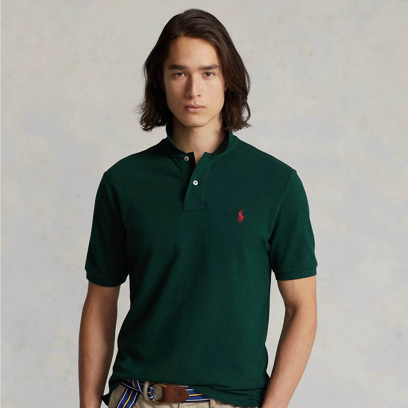 Polo Ralph Lauren The Iconic Mesh Polo Shirt College Green Limited Time Offer Price Drop Frenzy