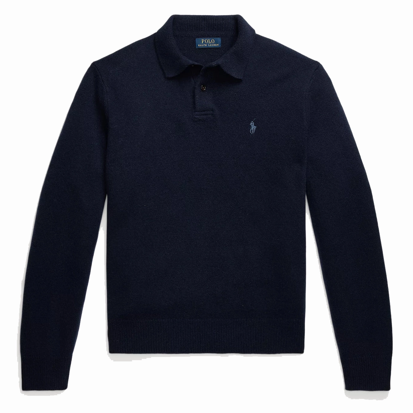 Big Sale Today Polo Ralph Lauren Wool-Cashmere Polo-Collar Jumper Hunter Navy
