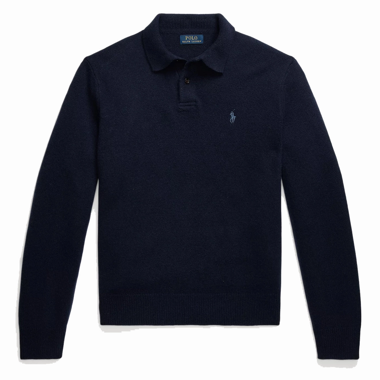 Gift Ideas Galore Best Deal Alert Polo Ralph Lauren Wool-Cashmere Polo-Collar Jumper Hunter Navy