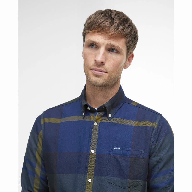 Barbour Dunoon Mens Tailored Shirt - Olive Night Flash Sale Alert