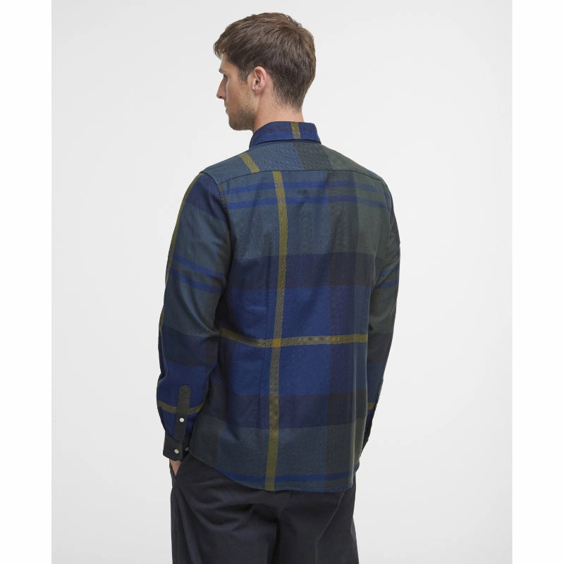 Hot Offer Frenzy Clearance Blowout Barbour Dunoon Mens Tailored Shirt - Olive Night