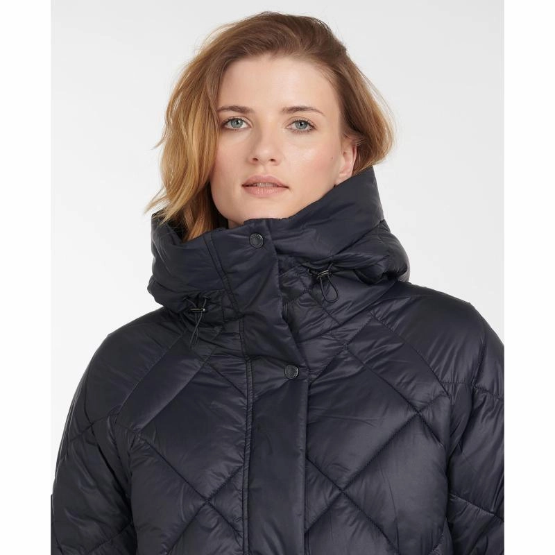 Barbour Sandyford Ladies Quilted Coat - Dark Navy/Dress Limited Time Discount