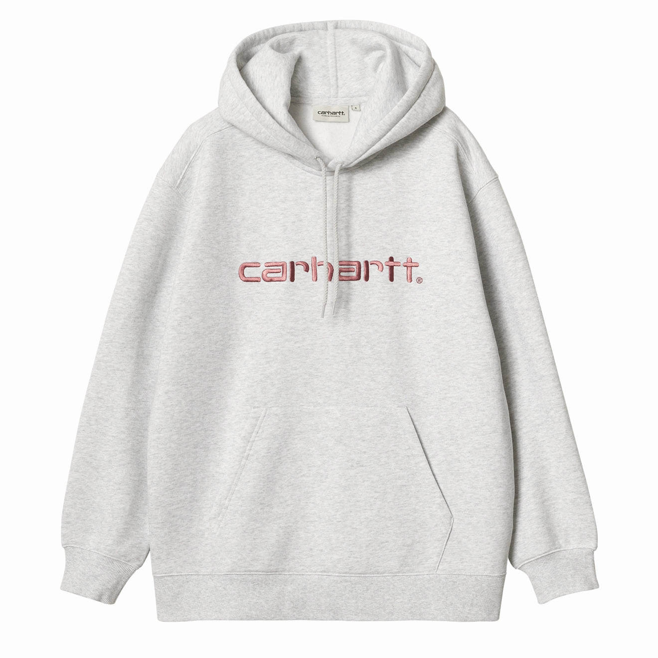 Daily Hot Deal Carhartt Wip Womens Hooded Sweat Ash Heather / Dusty Rose