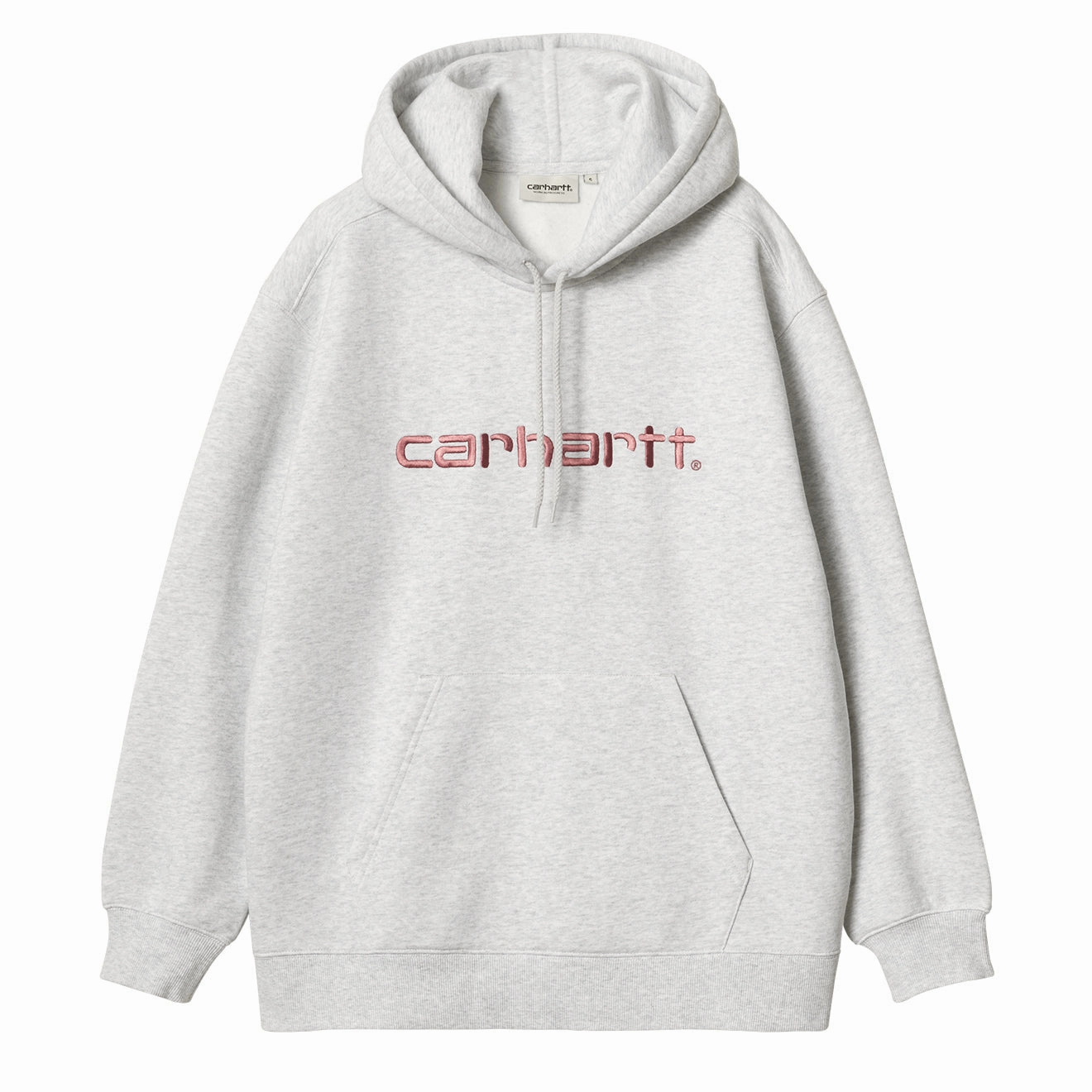 Grab Your Savings Carhartt Wip Womens Hooded Sweat Ash Heather / Dusty Rose