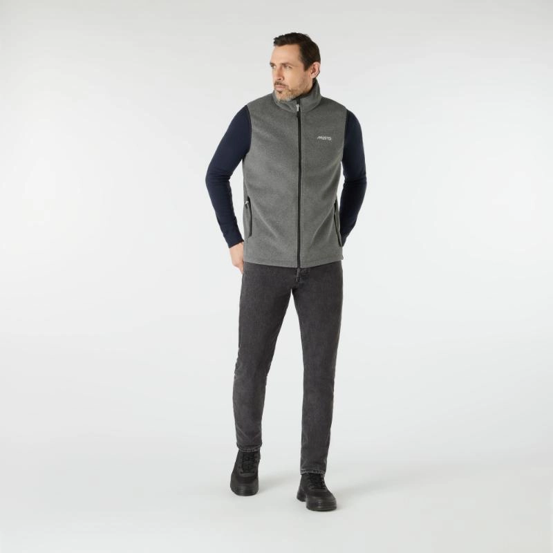 Sweet Deal Today Hot Offer Inside Musto Nautic Pt Fleece Gilet - Dark Grey Marl