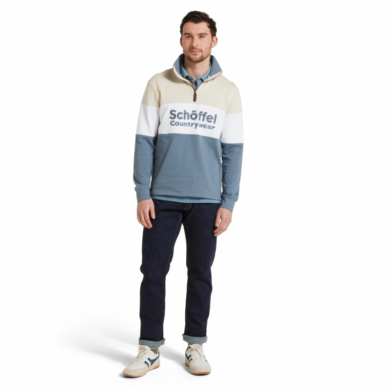 Steal the Deal Now Schoffel Exeter Heritage 1/4 Zip Jumper - Stone