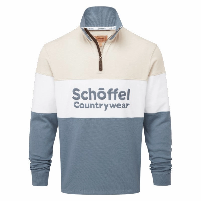 Schoffel Exeter Heritage 1/4 Zip Jumper - Stone Big Price Drop Todays Steal