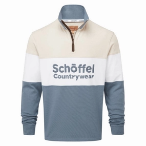 Schoffel Exeter Heritage 1/4 Zip Jumper - Stone Big Price Drop Todays Steal