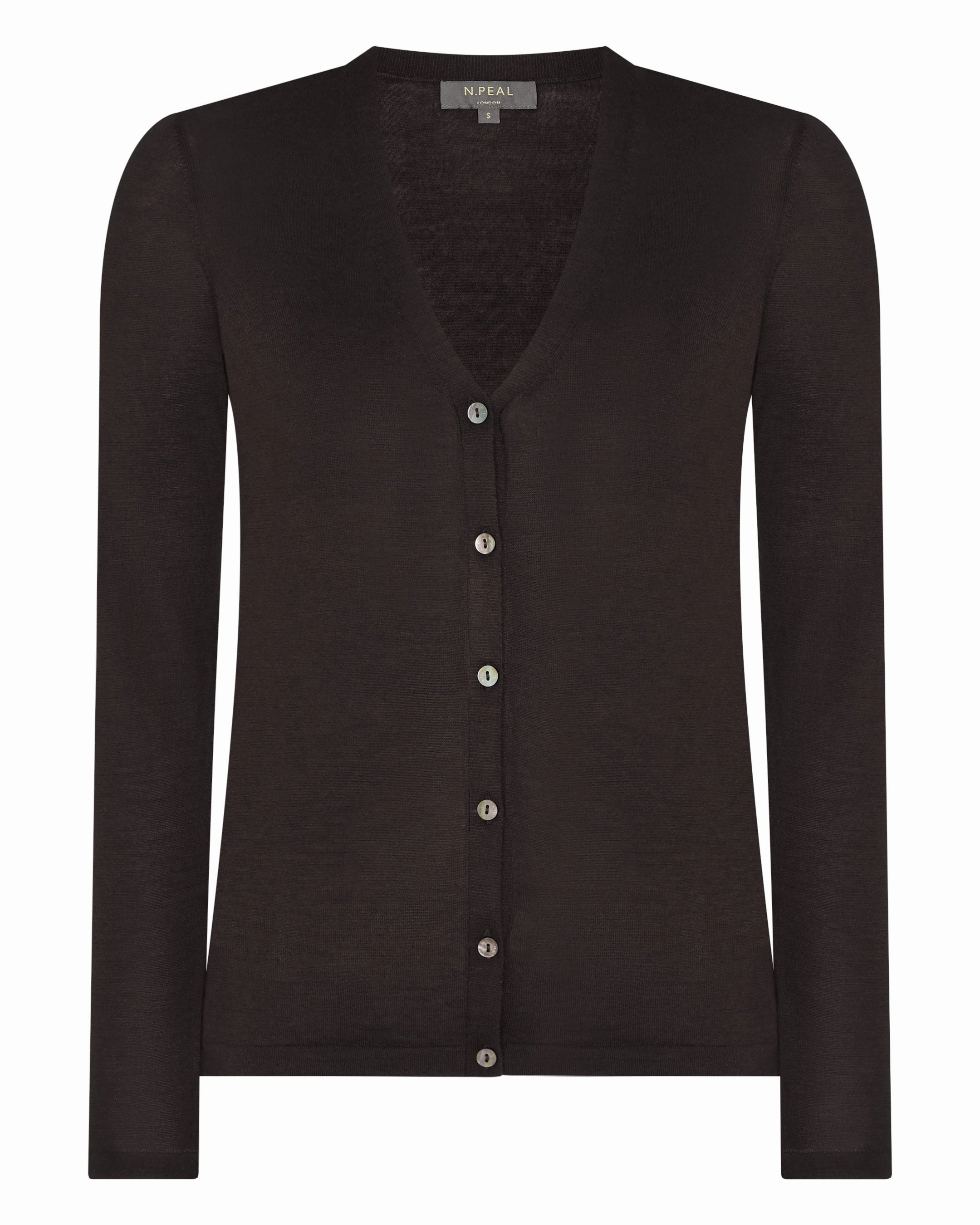 Grab It Now Mega Sale Now Women'S Mia Superfine Cashmere V Neck Cardigan Chocolate Brown