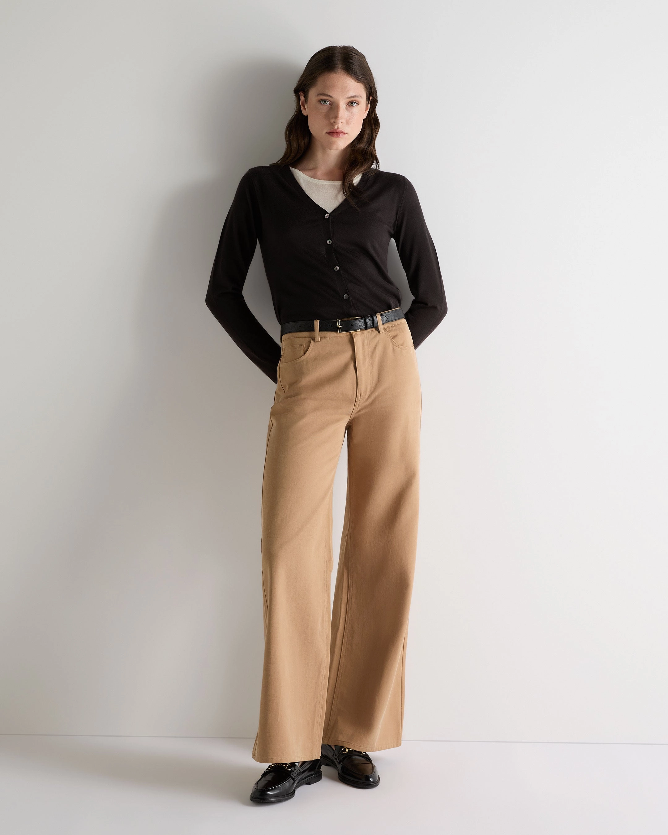 Price Drop Today Women'S Mia Superfine Cashmere V Neck Cardigan Chocolate Brown