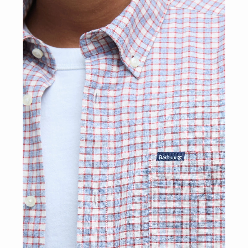 Trending Deals Today Barbour Banner Mens Tailored Fit Shirt - Red