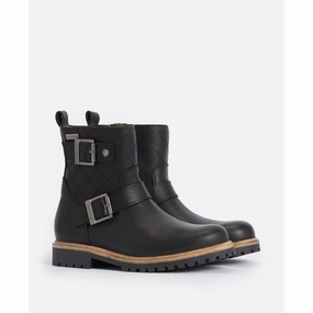 Barbour Bramble Double Buckle Leather Ladies Waterproof Boot - Black MustShop Sale Price Slash Today