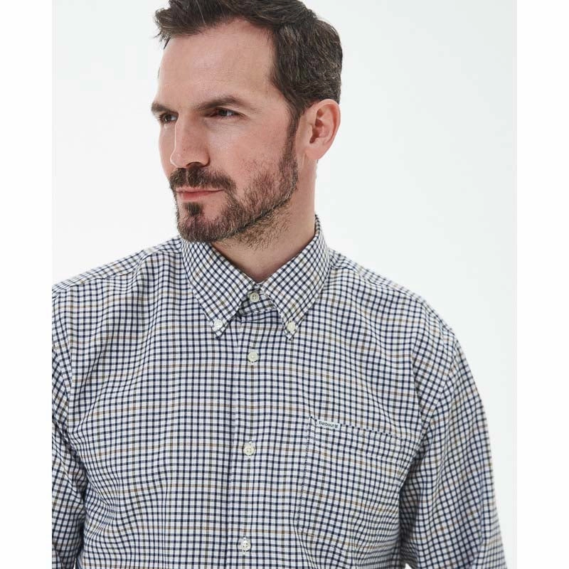 Today Only Hot Pick Flash Sale Now Barbour Henderson Thermo Weave Mens Shirt - Whisper White