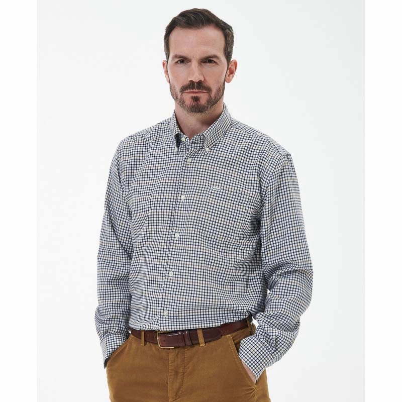 Hot Savings Alert Today Only Discount Barbour Henderson Thermo Weave Mens Shirt - Whisper White
