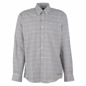Barbour Henderson Thermo Weave Mens Shirt - Whisper White Clearance Savings Now
