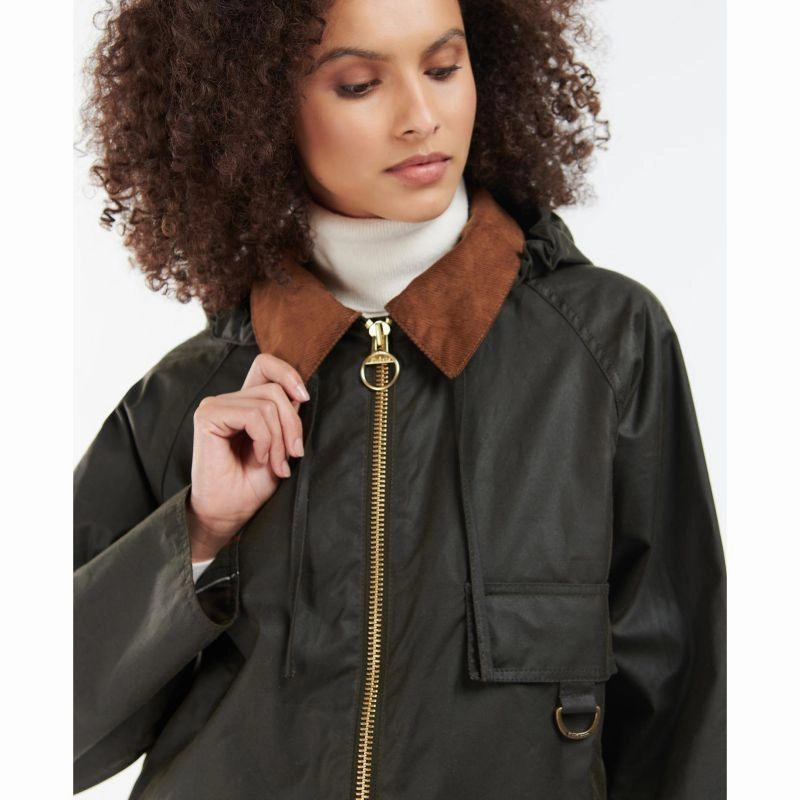 Barbour Highclere Ladies Wax Jacket - Olive Exclusive Hot Pick
