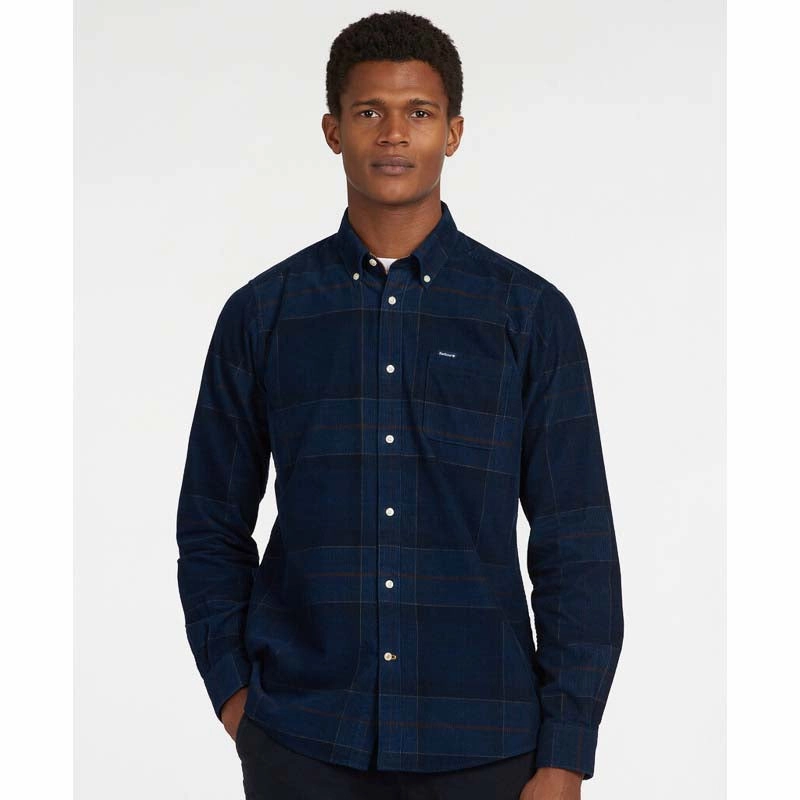 Barbour Blair Corduroy Tailored Mens Shirt - Midnight Tartan Special Deal Frenzy Sweet Deal Today