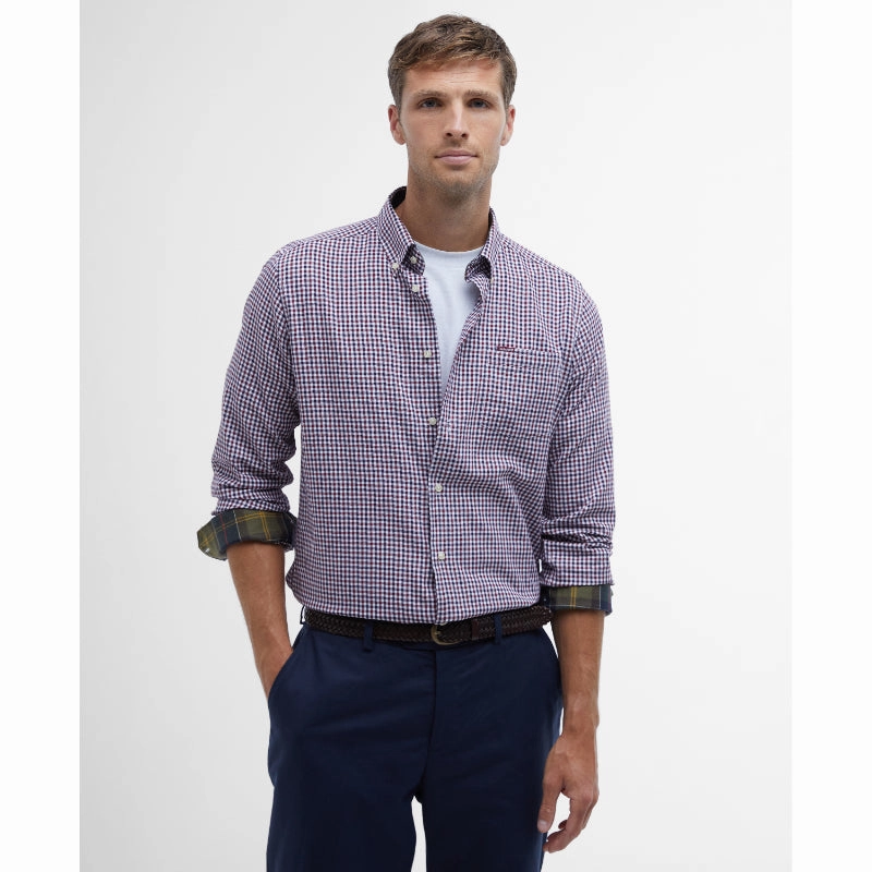 Barbour Padshaw Tailored Mens Shirt - Rich Red Special Steal Event Todays Steal