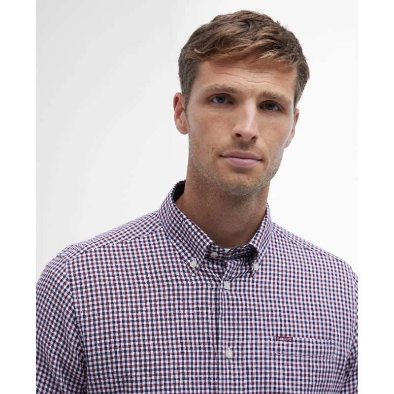 Barbour Padshaw Tailored Mens Shirt - Rich Red Limited Time Sale Mega Savings Now