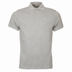 Big Savings Today Barbour Tartan Pique Mens Polo Shirt - Grey Marl