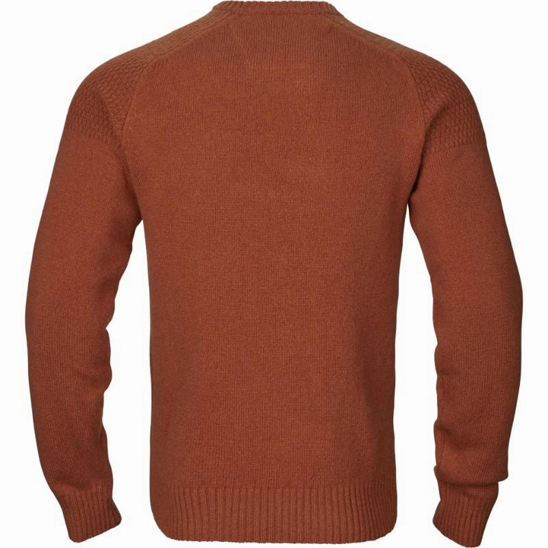 Exclusive Hot Pick Daily Special Offer Harkila Vincent Merino Mens V-Neck Jumper - Bombay Brown