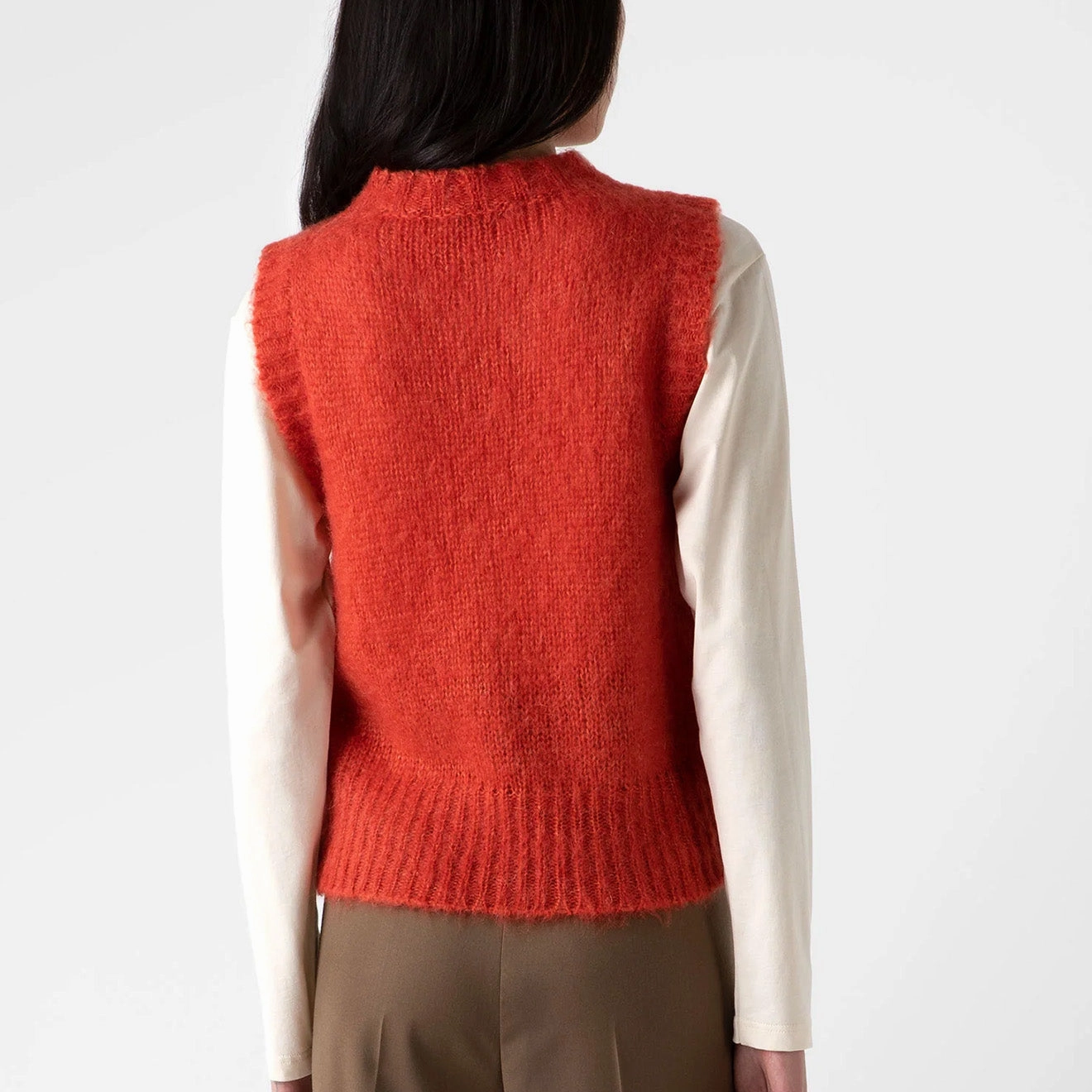 Sunspel Womens Mohair Silk Vest Magma Todays Hot Savings Today Only Discount