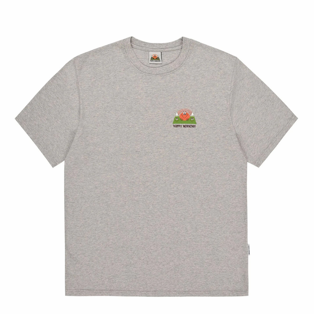 Kappy Kappy Morning Half T-Shirt Toru Fukuda Edition Melange Gray Price Drop Today