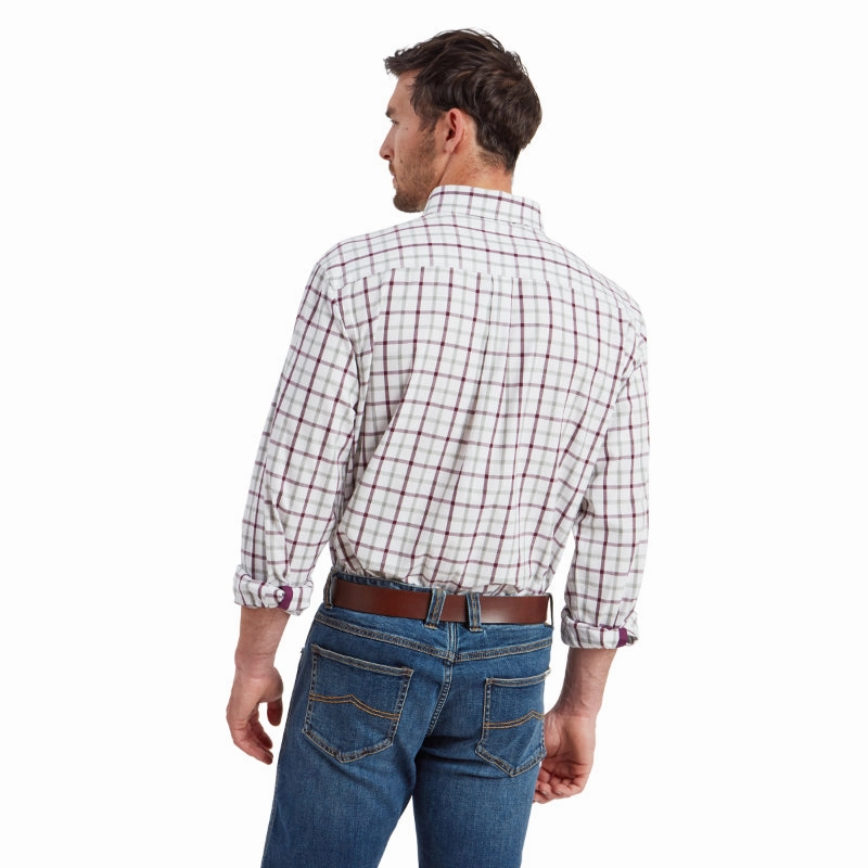 Daily Hot Deal Deal Frenzy Today Schoffel Brancaster Classic Mens Shirt - Wine Check