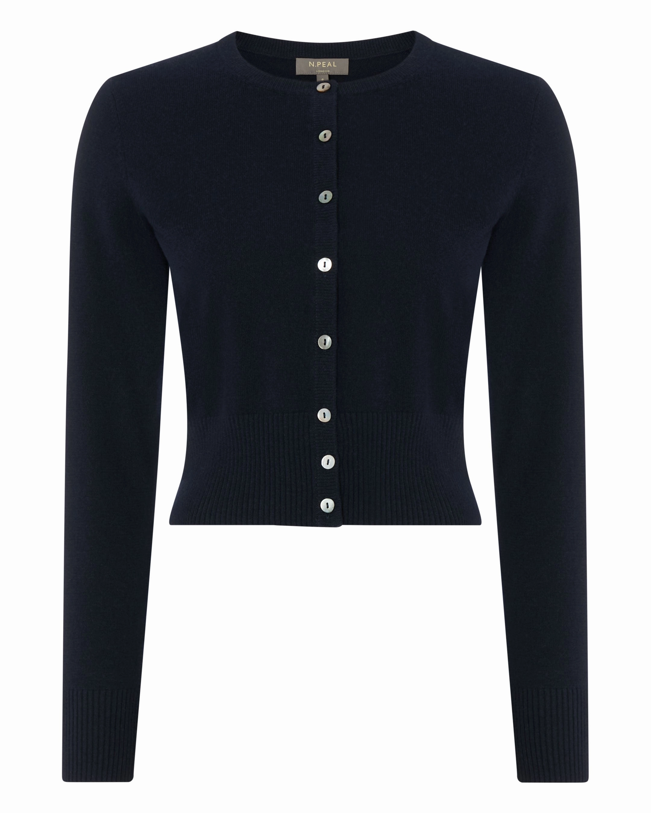 Women'S Ivy Cropped Cashmere Cardigan Navy Blue Today Only Steal Todays Hot Pick