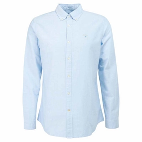 Sweet Deal Inside Gift Sale Event Barbour Oxtown Tailored Mens Shirt - Sky