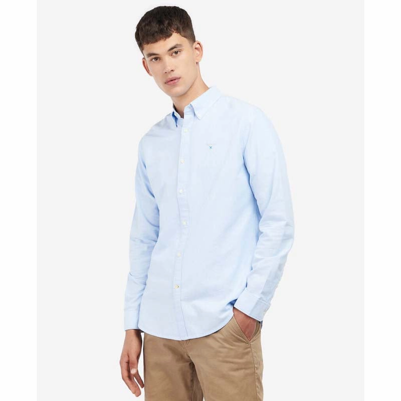 Dont Miss This Deal Barbour Oxtown Tailored Mens Shirt - Sky