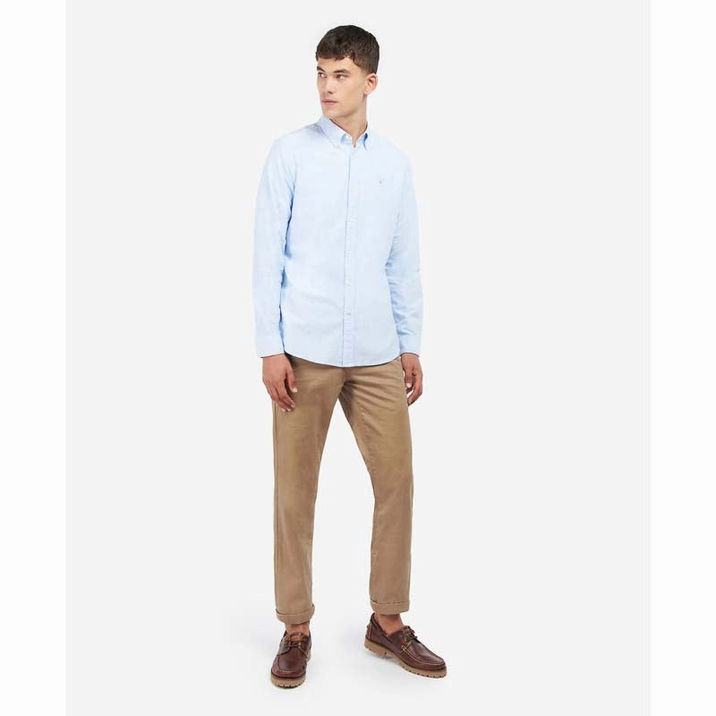 Special Steal Event Barbour Oxtown Tailored Mens Shirt - Sky