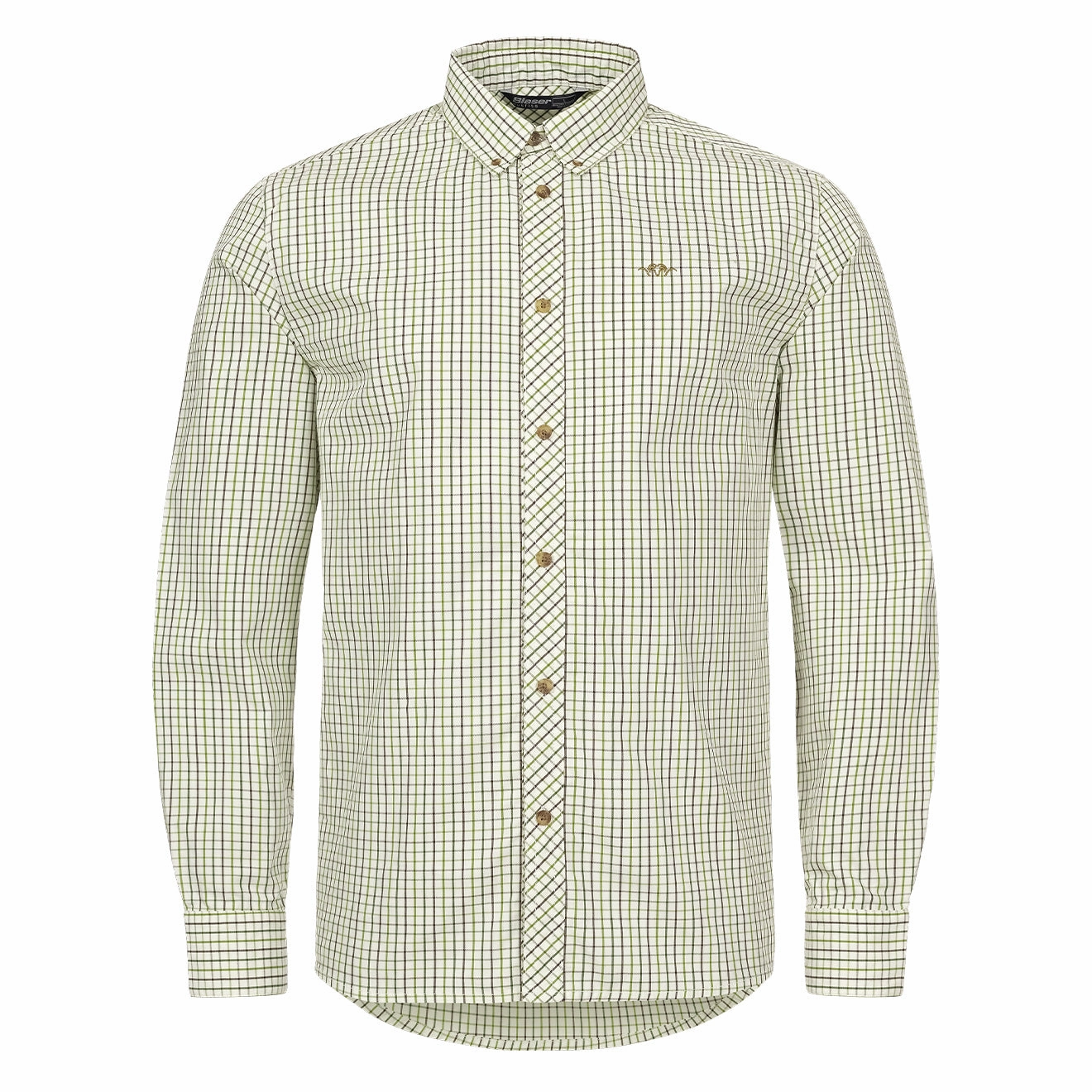 MustHave Gift Ideas Blaser Tristan L/S Check Shirt Olive / Beige