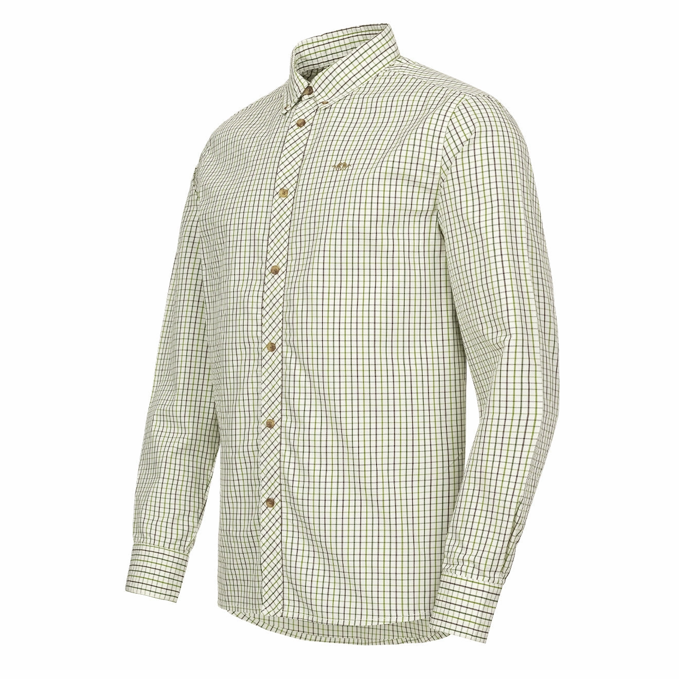 Blaser Tristan L/S Check Shirt Olive / Beige Hot Deal Alert Perfect Gift Offer