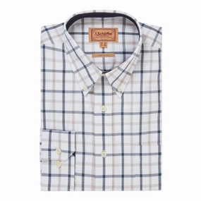 Perfect Gift Offer Limited Stock Deals Schoffel Brancaster Classic Mens Shirt - Oxford Navy Check