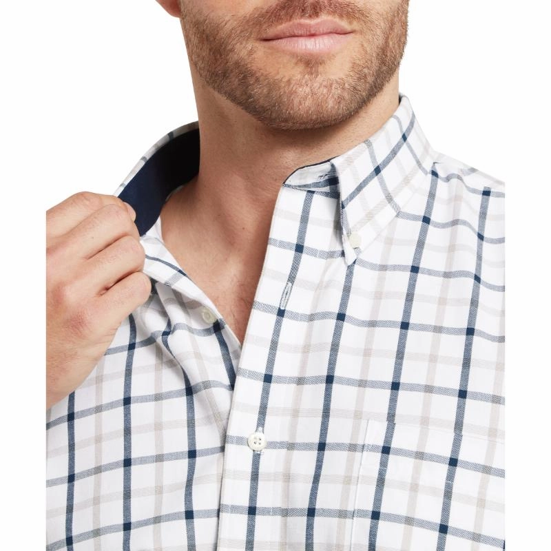 Schoffel Brancaster Classic Mens Shirt - Oxford Navy Check Save More Now