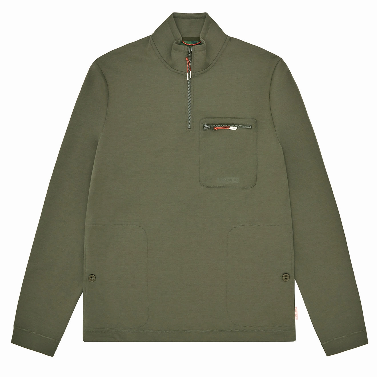 Sealskinz Bunwell Half Zip Funnel Neck Sweater Olive Grab Save Today