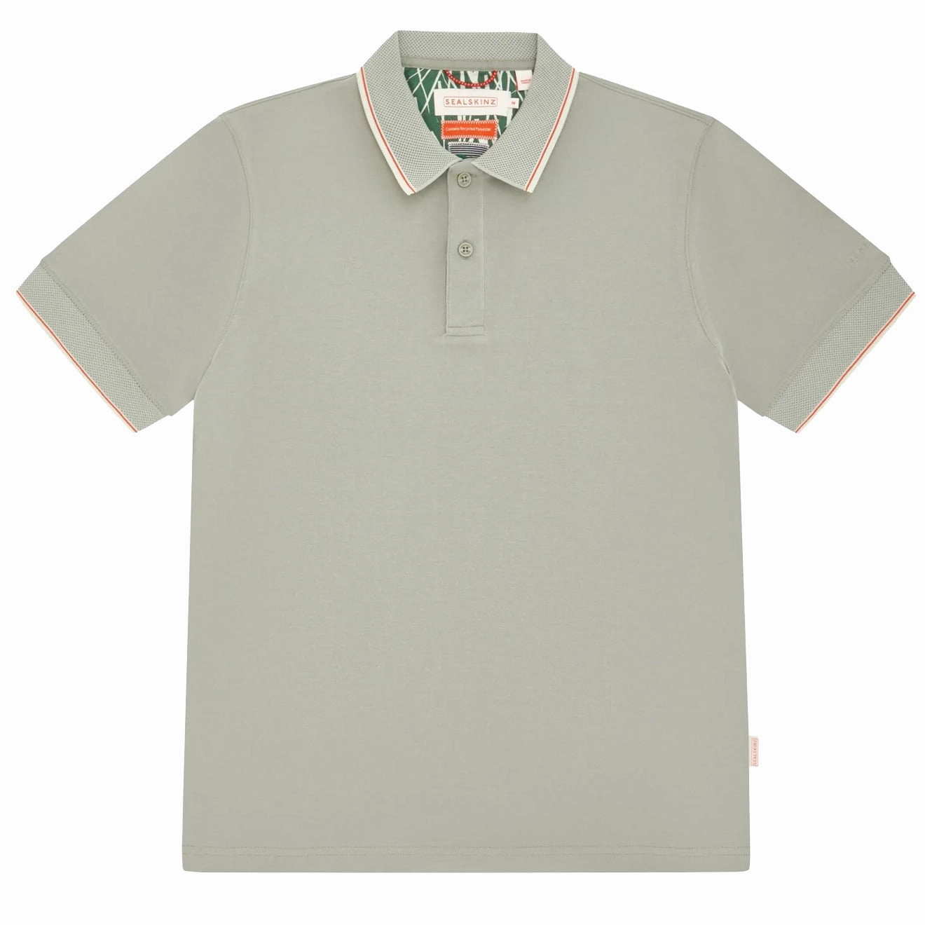Gift Sale Event Sealskinz Stalham Polynosic Tipped Collar Polo Shirt Green