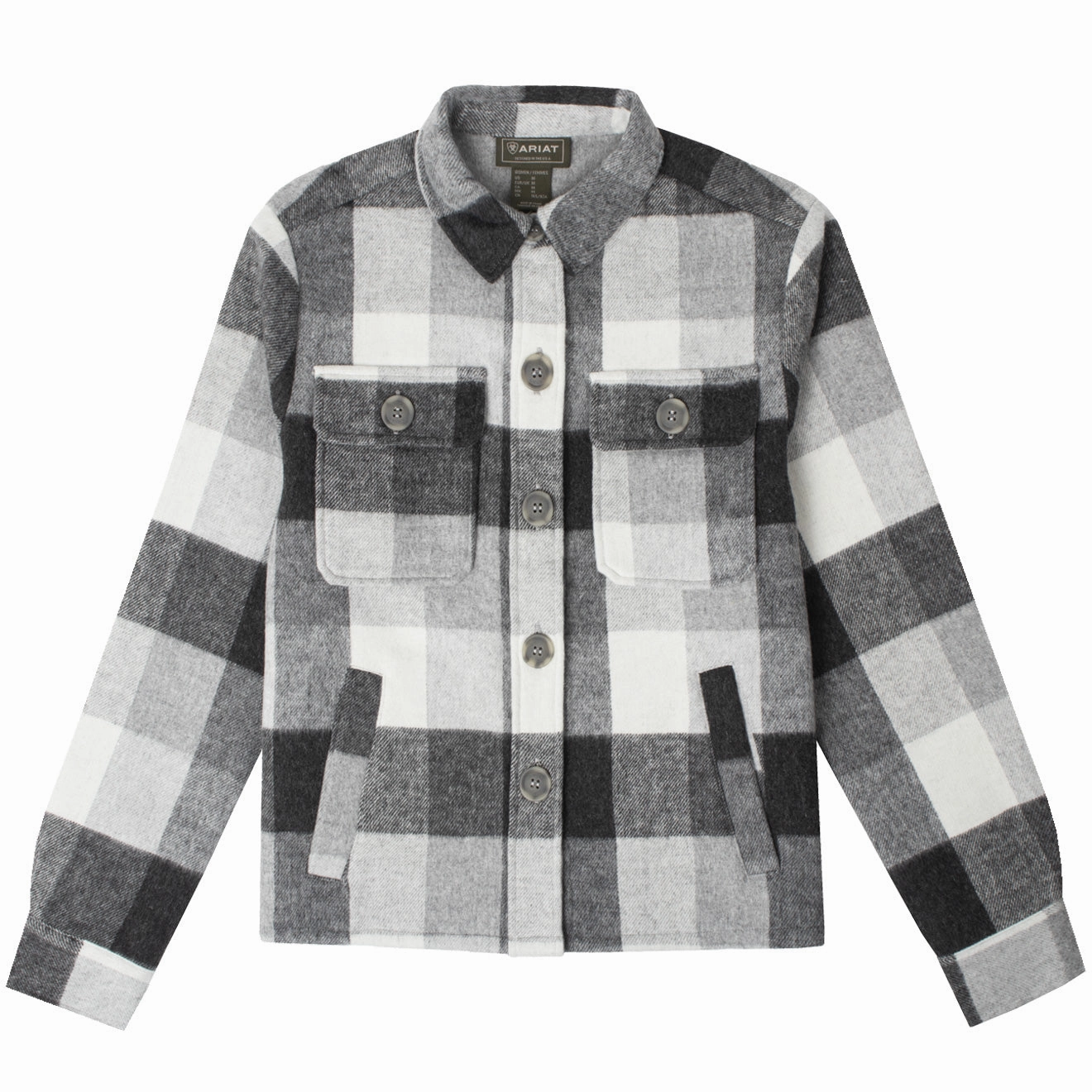 Special Online Offer Ariat Womens Ashford Shirt Jacket Heather Grey Plaid