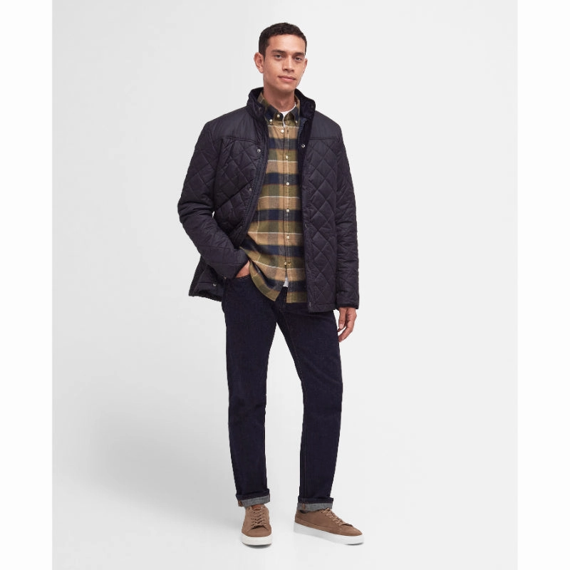 Barbour Brendon Mens Quilted Jacket - Navy Hot Sale Today