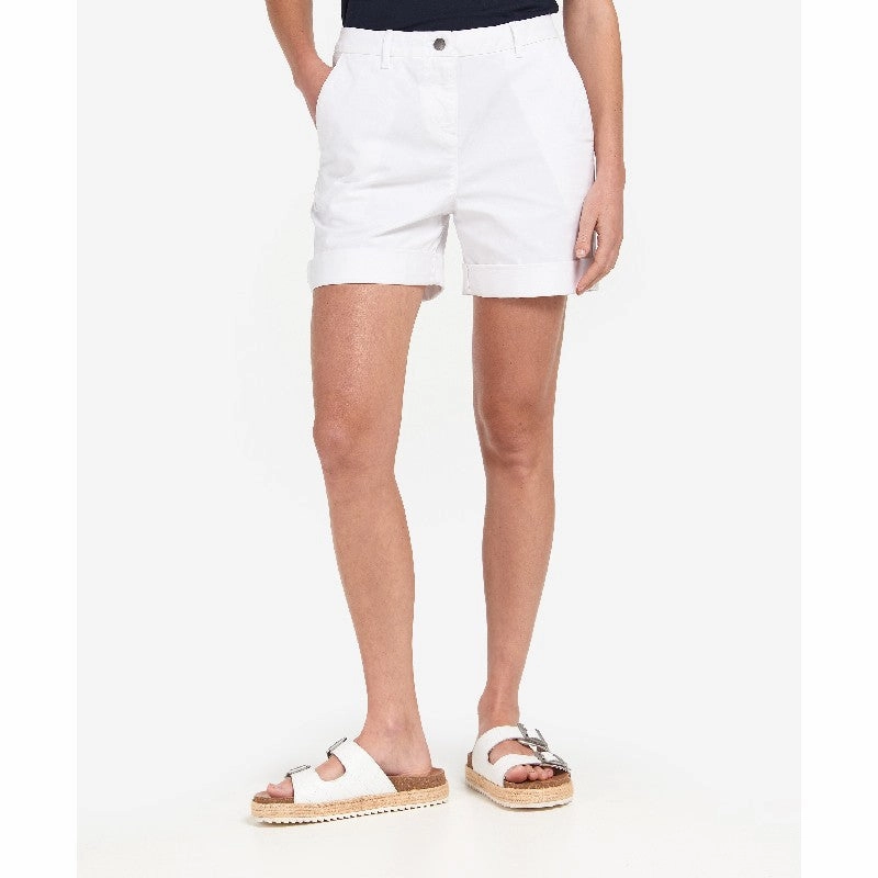 Barbour Chino Ladies Shorts - White Instant Savings Deal Trending Hot Picks