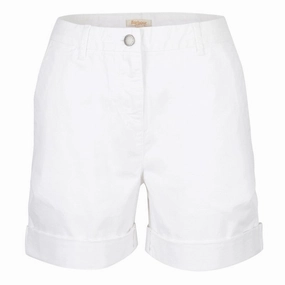 Barbour Chino Ladies Shorts - White Today Only Special Special Price Offer