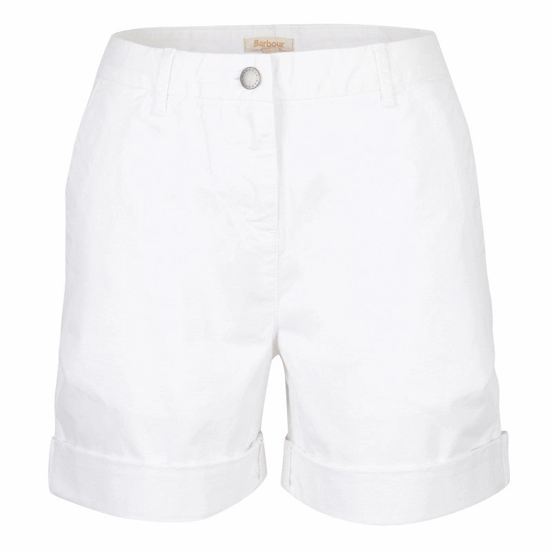 Barbour Chino Ladies Shorts - White Today Only Special Special Price Offer