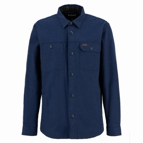 Special Price Offer Instant Deal Today Barbour Giles Regular Twill Mens Overshirt - Navy