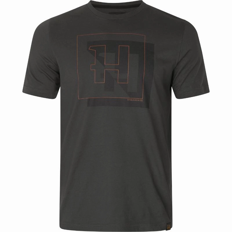 Hot Discount Deal Harkila H-Logo S/S Mens Cotton T-Shirt - Phantom