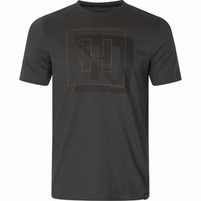 Hot Discount Deal Harkila H-Logo S/S Mens Cotton T-Shirt - Phantom